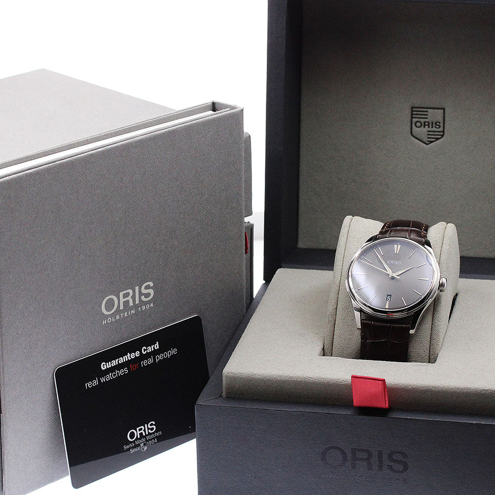 ORIS Artelier 01 733 7721 4053-07 5 21 65FC Date gray Dial Automatic Men's Watch_934772
