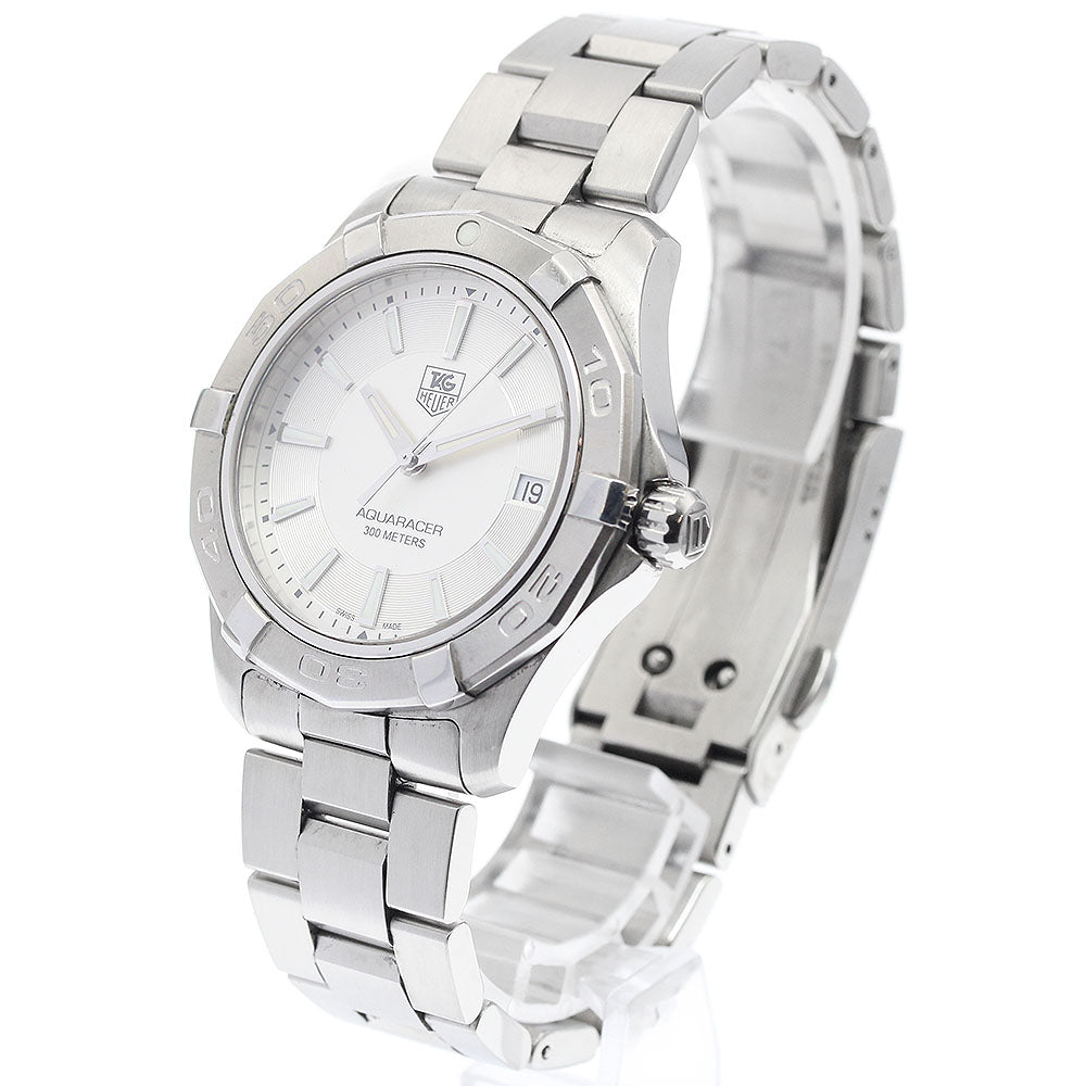 TAG HEUER Aqua racer WAP1111 Date Silver Dial Quartz Men's Watch_934779