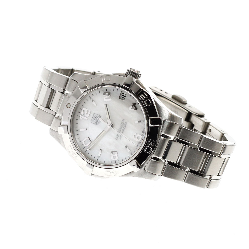 TAG HEUER Aqua racer WAF1311 Date White shell Dial Quartz Ladies Watch_934785