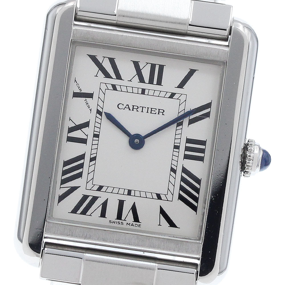 CARTIER Tank solo SM W5200013 Silver Dial Quartz Ladies Watch_934790