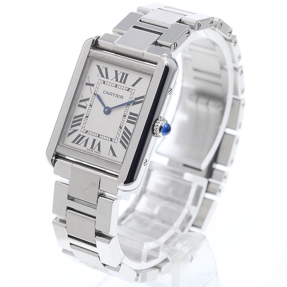 CARTIER Tank solo SM W5200013 Silver Dial Quartz Ladies Watch_934790