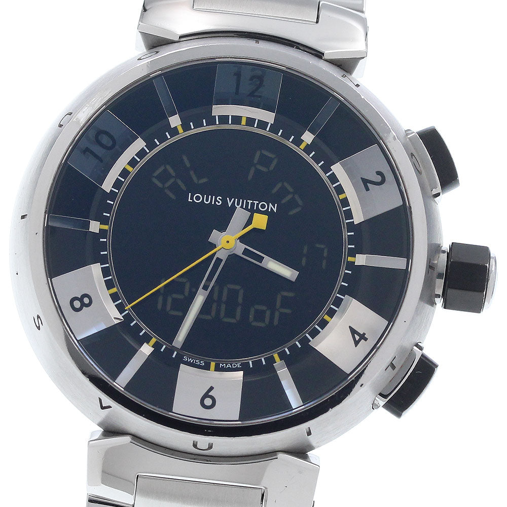 LOUIS VUITTON Tambour in black Q118F black Dial Quartz Men's Watch_934796