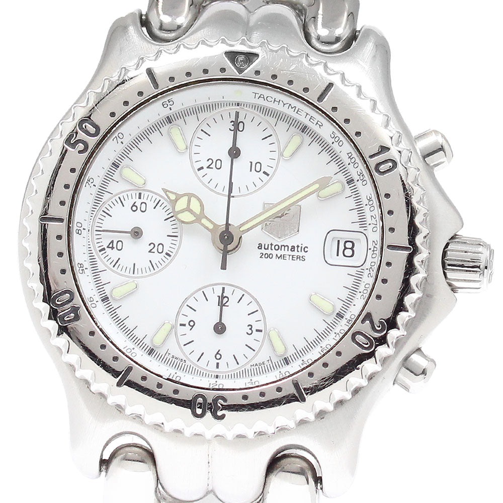 TAG HEUER S/el CG2110-R0 Chronograph white Dial Automatic Men's Watch_934798