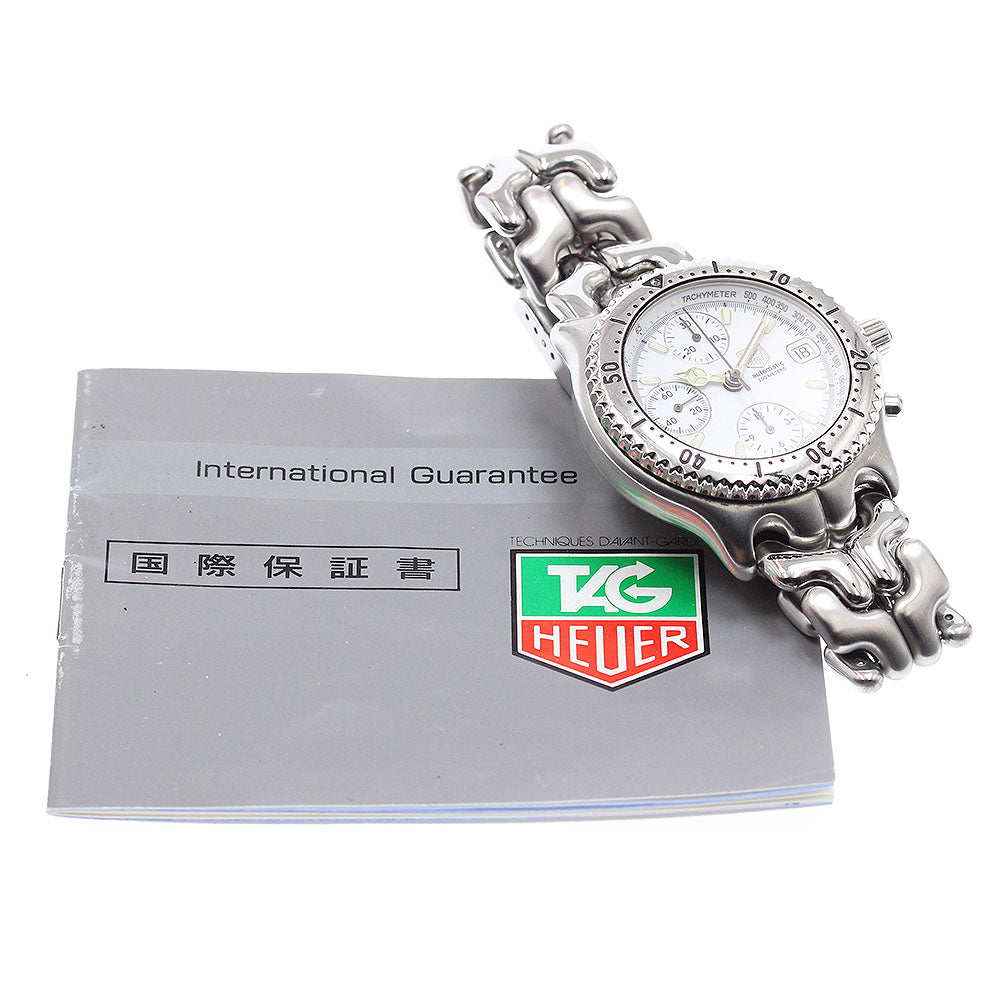 TAG HEUER S/el CG2110-R0 Chronograph white Dial Automatic Men's Watch_934798