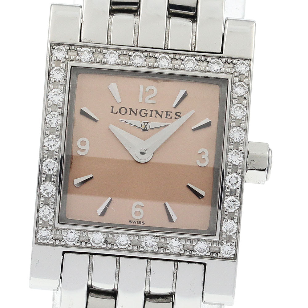 LONGINES Dolce Vita L5.161.0 Diamond Bezel Orange Dial Quartz Ladies_934833