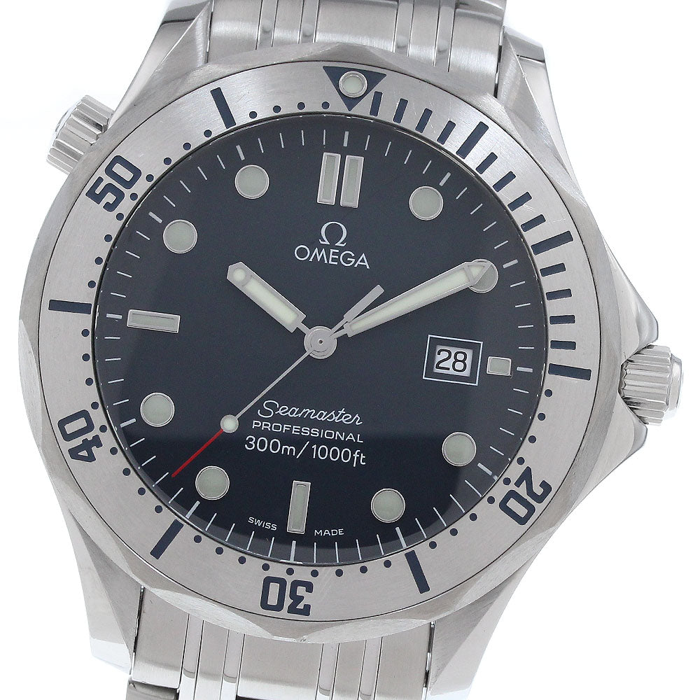 OMEGA Seamaster300 2261.50 Date Black Dial Quartz Men's Watch_934884