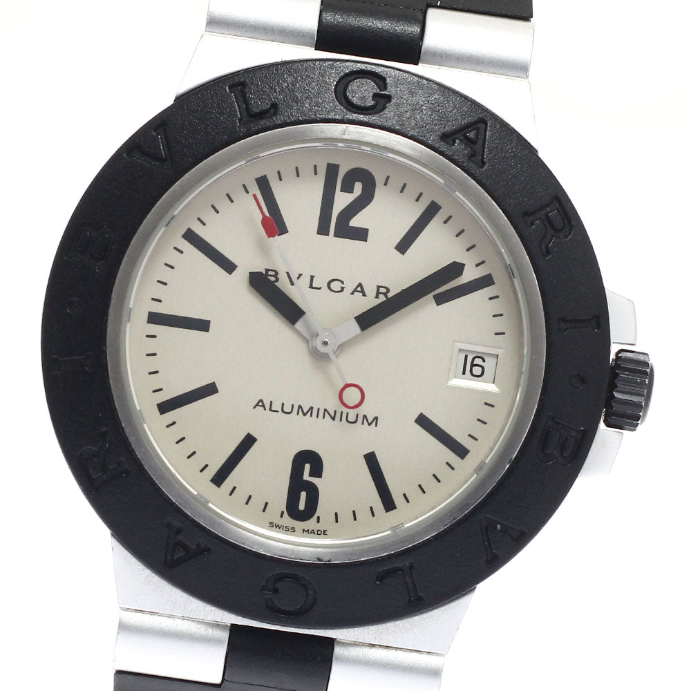 BVLGARI aluminum AL38A Date Silver Dial Automatic Men's Watch_934906