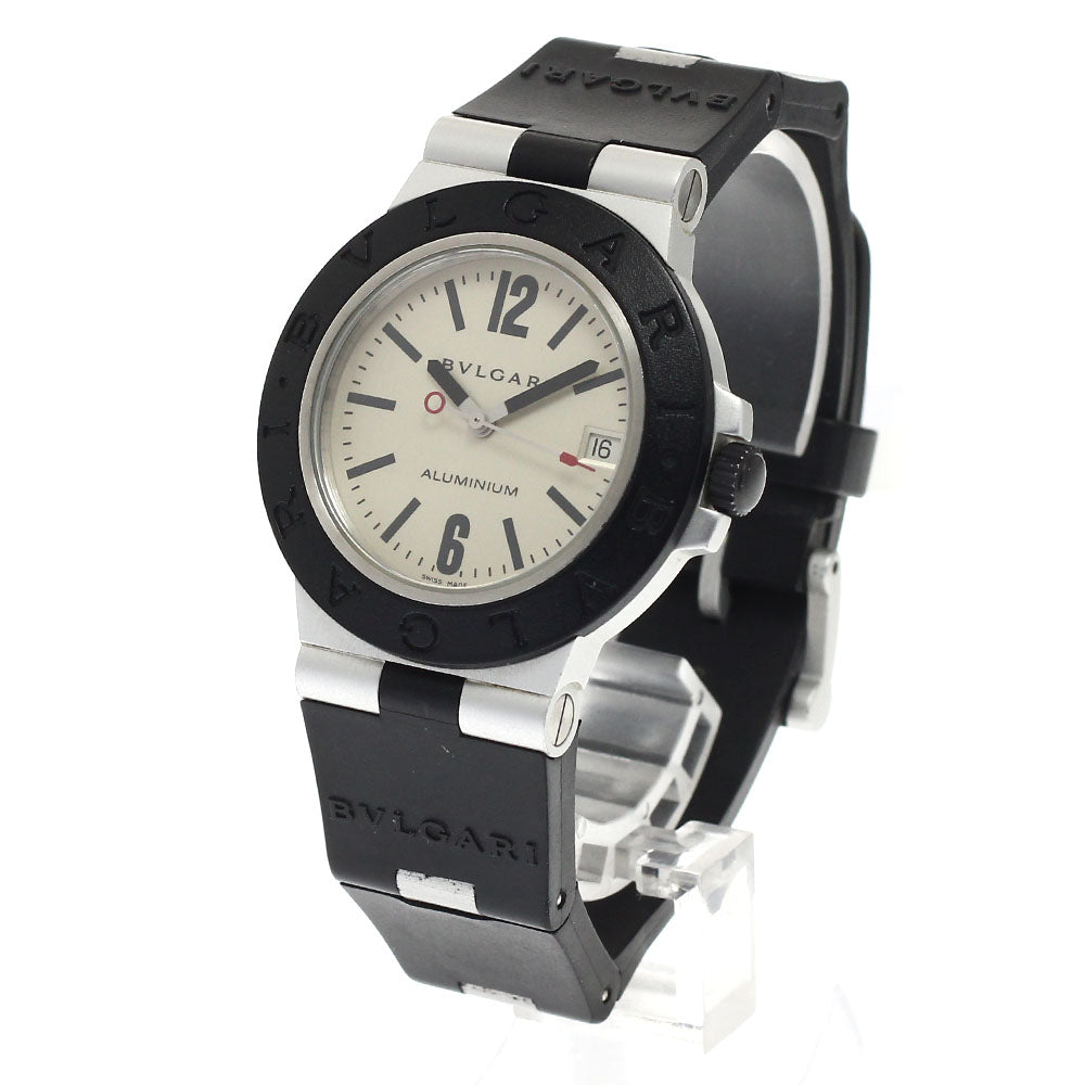 BVLGARI aluminum AL38A Date Silver Dial Automatic Men's Watch_934906
