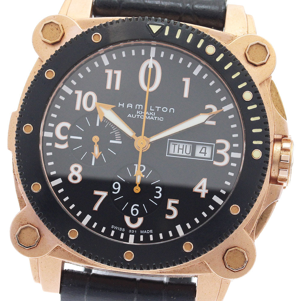 HAMILTON Khaki Below Zero H786460 Chronograph day date black Dial Automatic Men's Watch_934915