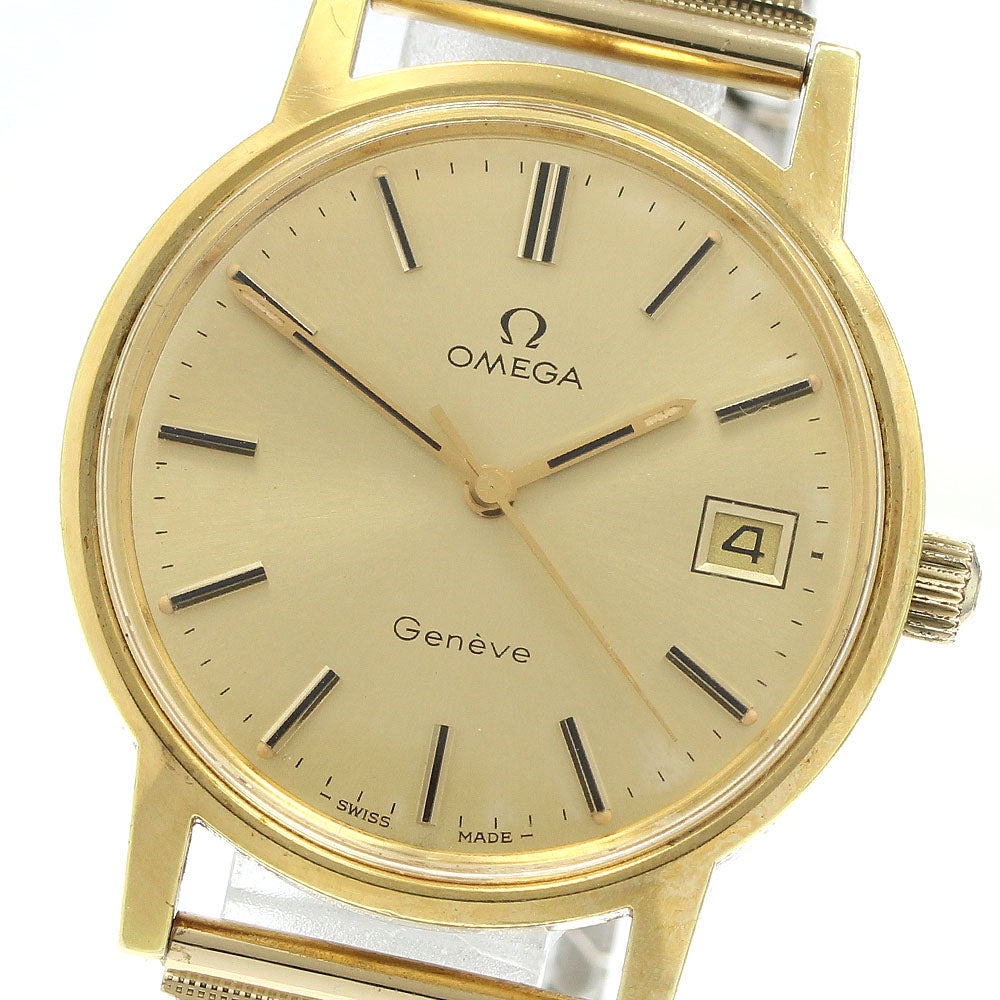 OMEGA Geneve 136.0104 Date Cal.1030 gold Dial Hand Winding Men's Watch_934930