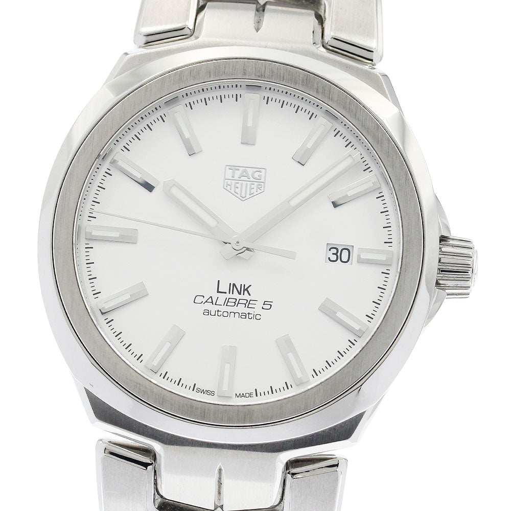 TAG HEUER Link caliber 5 WBC2111 Date Silver Dial Automatic Men's Watch_934934