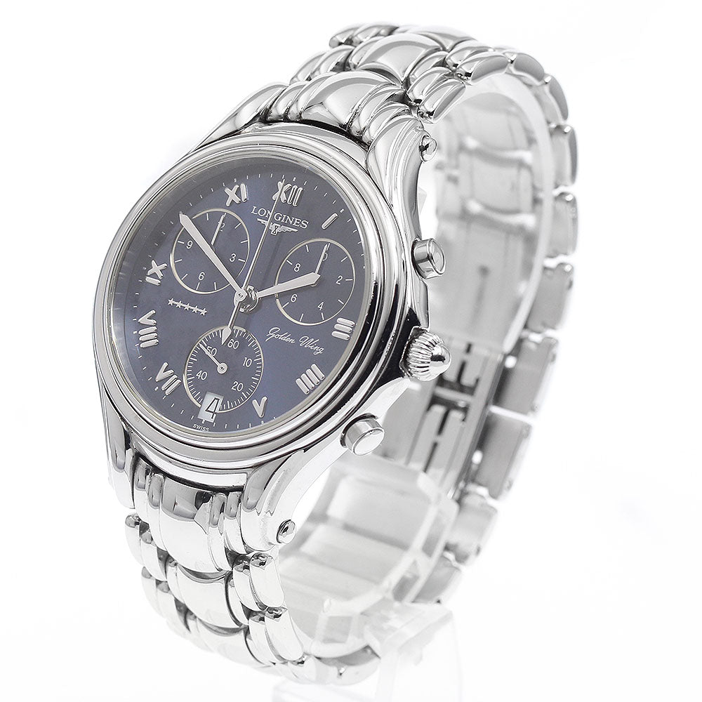 LONGINES Golden wing L3.610.4 Chronograph Navy Dial Quartz Men's Watch_934956