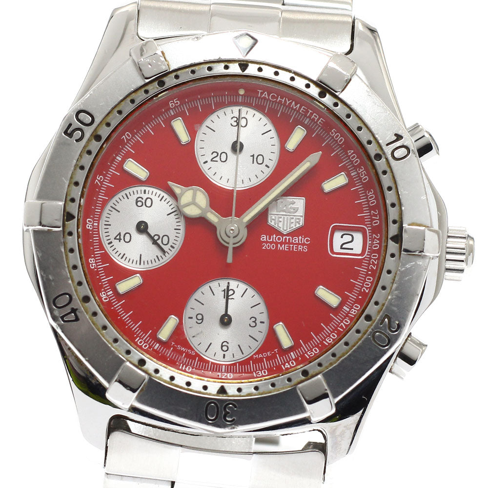 TAG HEUER CK2112 Chronograph Date Red Dial Automatic Men's Watch_934963