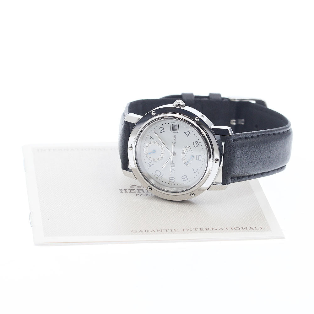 HERMES Clipper CL5.710 Power reserve GMT white Dial Automatic Men's Watch_934989