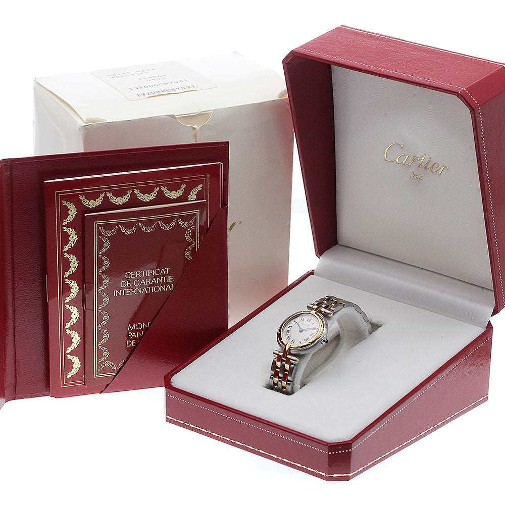 CARTIER PANTHERESM W25030B6 Round 2 row beige Dial Quartz Ladies Watch_935069