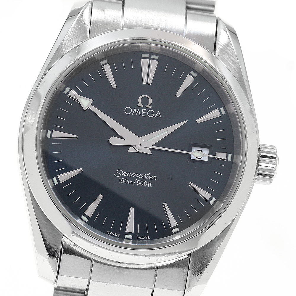 OMEGA Seamaster Aqua Terra 2518.80 Date Navy Dial Quartz Men's Watch_935093