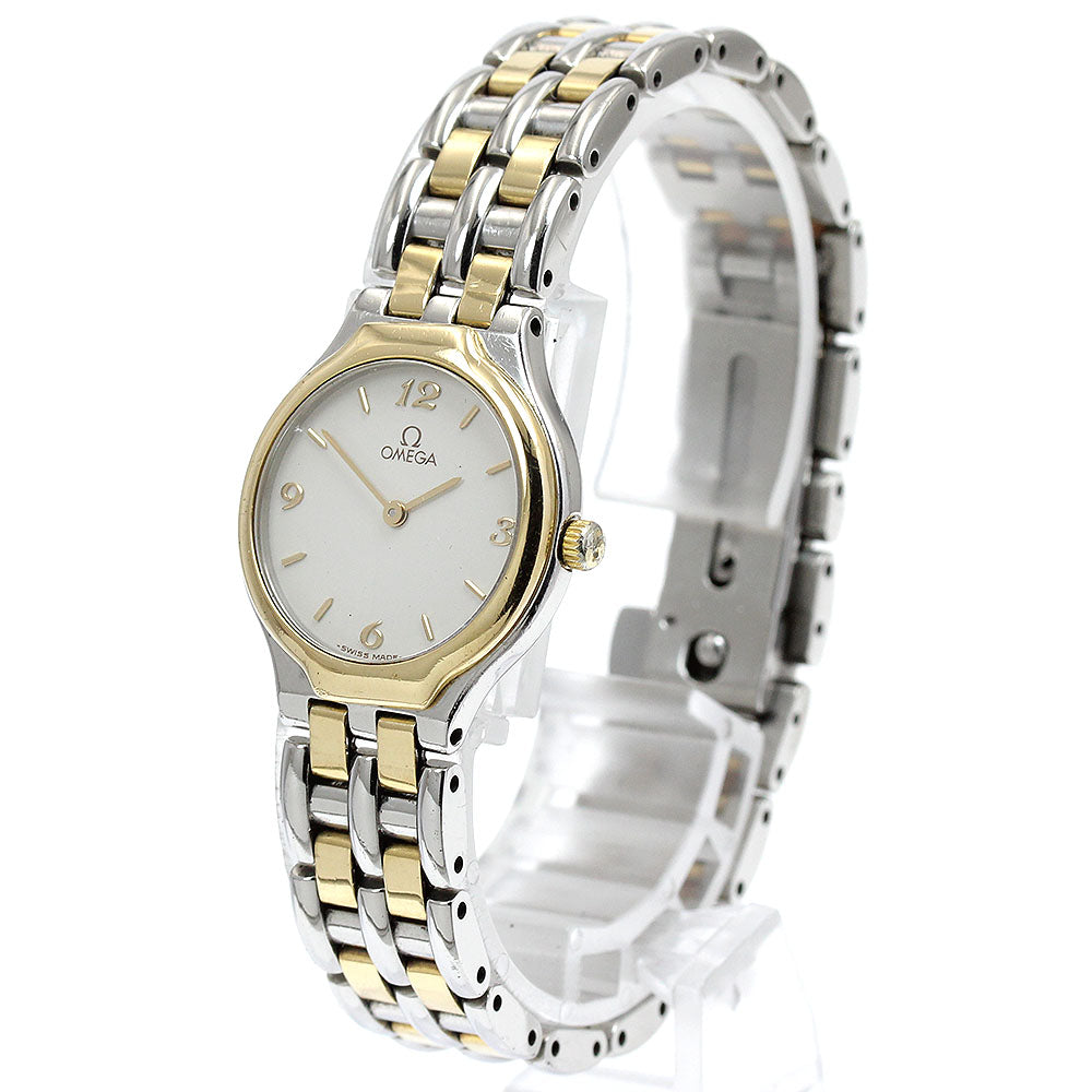 OMEGA De Ville YG bezel beige Dial Quartz Ladies Watch_935108