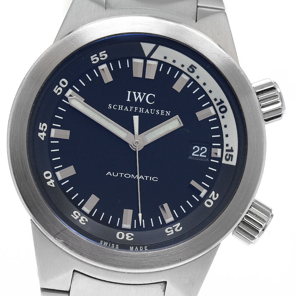 IWC SCHAFFHAUSEN Aqua timer IW354805 black Dial Automatic Men's Watch_935120