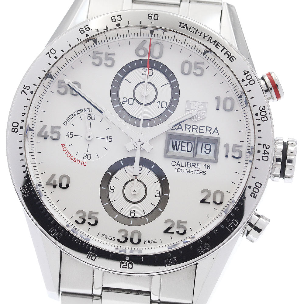 TAG HEUER Carrera Caliber 16 CV2A11 Day-Date Chronograph white Dial Automatic Men's Watch_935138