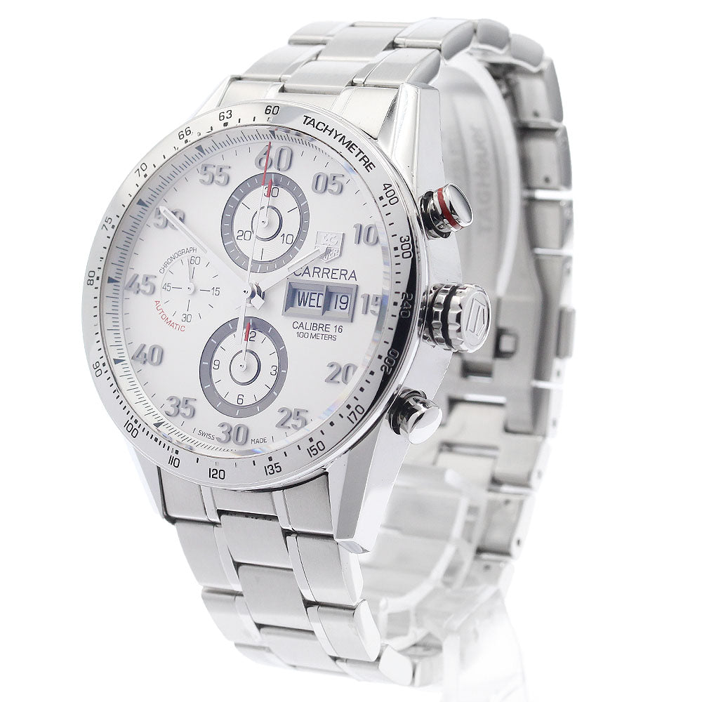 TAG HEUER Carrera Caliber 16 CV2A11 Day-Date Chronograph white Dial Automatic Men's Watch_935138