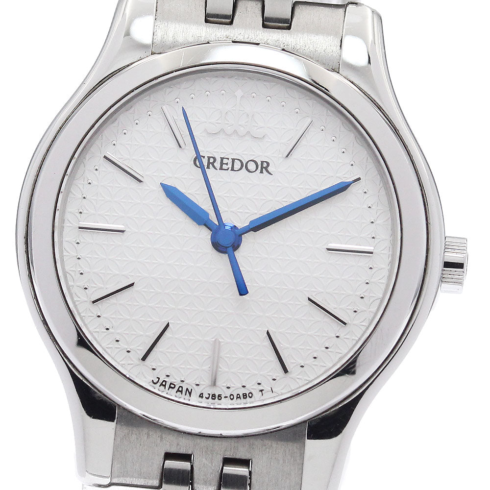 SEIKO CREDOR SIGNO 4J85-0A20/GSBA055 Silver Dial Quartz Ladies Watch_935143
