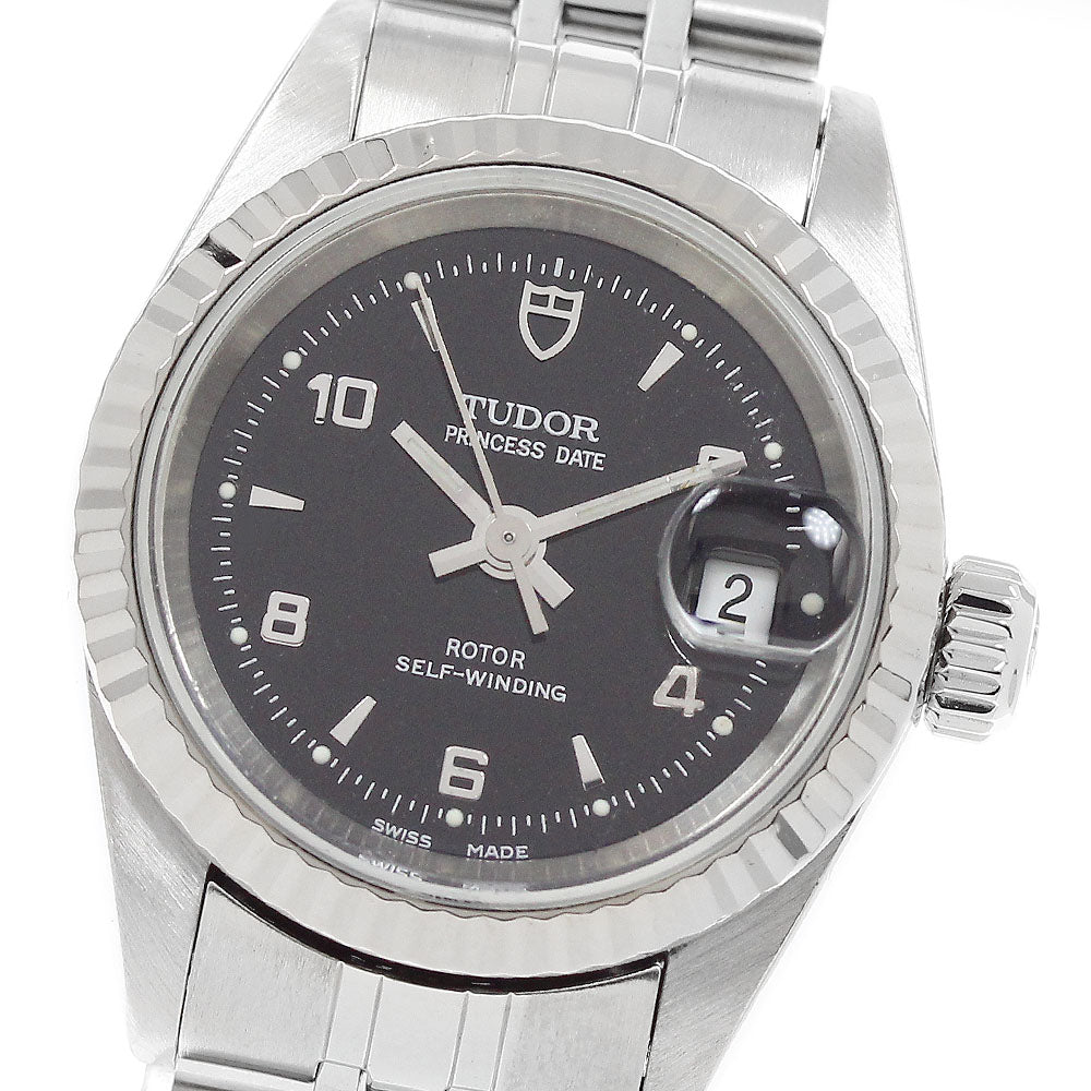 TUDOR Princess date 92414 WG bezel black Dial Automatic Ladies Watch_935161