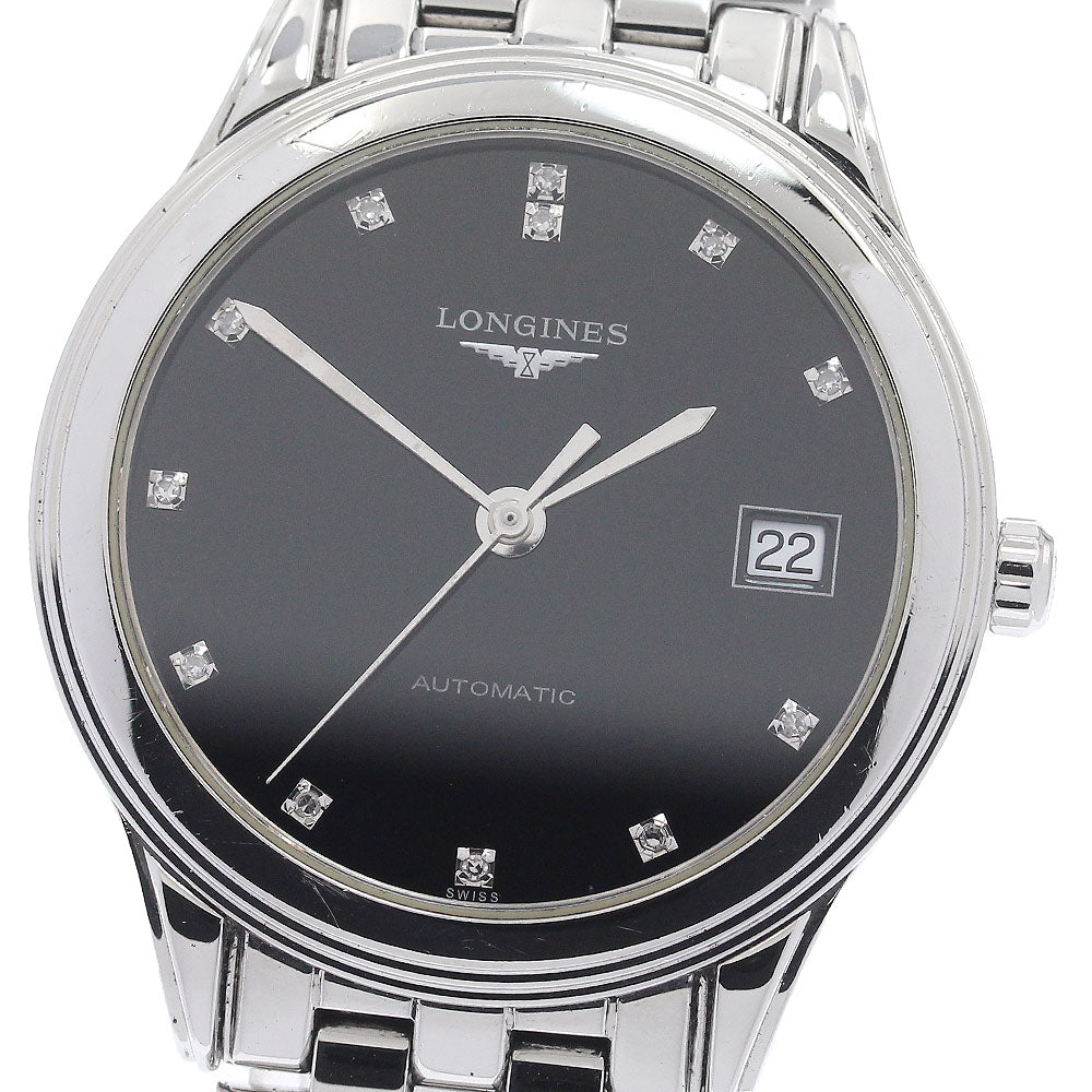 LONGINES Flagship L4.774.4 Date 12P diamond black Dial Automatic Men's_935165