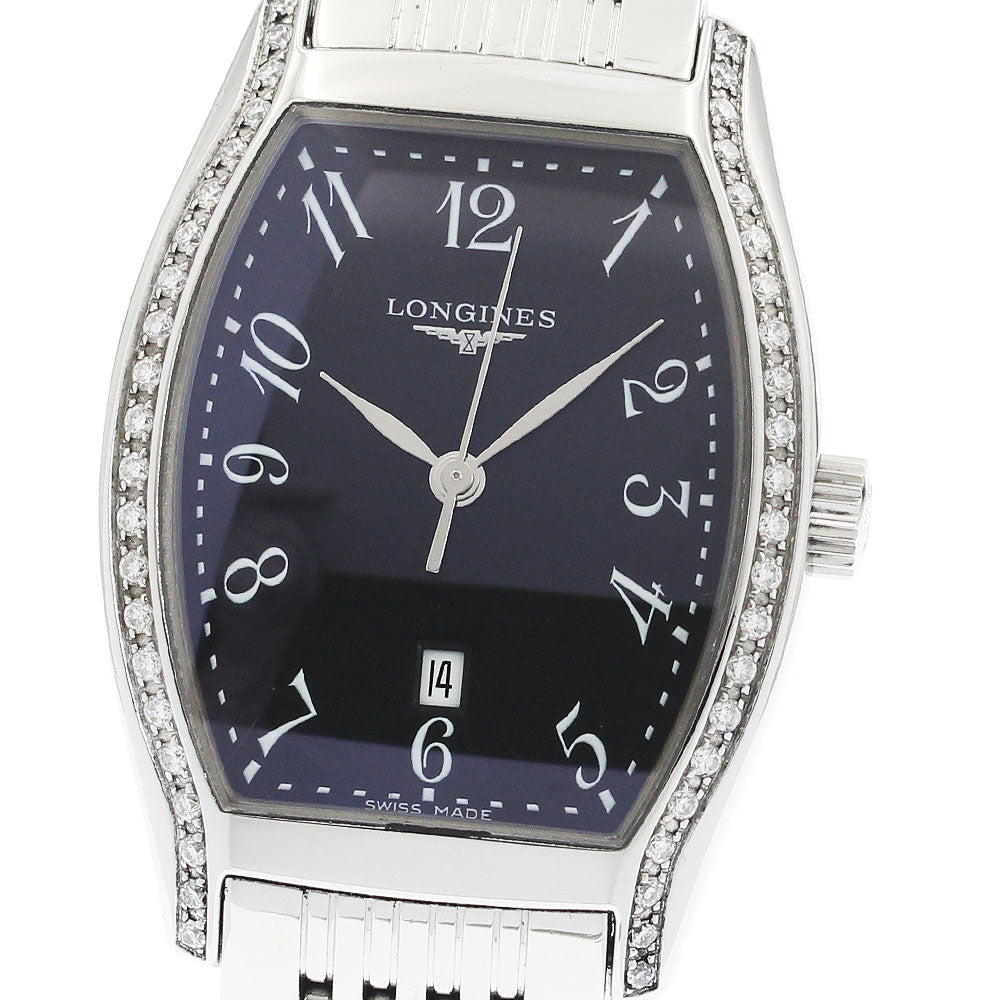LONGINES Evidenza L2.155.0 side diamond date black Dial Quartz Ladies_935177