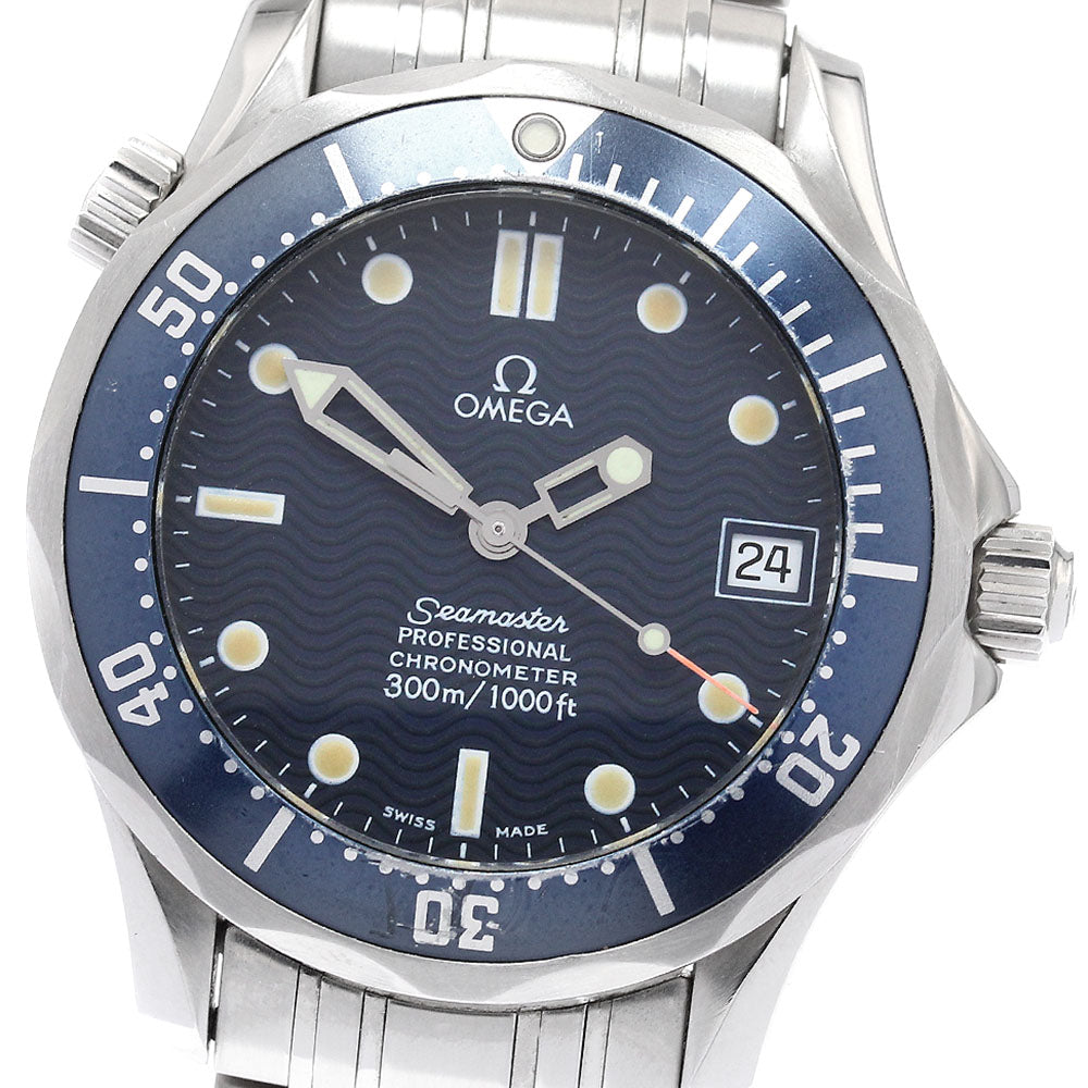 OMEGA Seamaster300 2551.80 Date Navy Dial Automatic Boy's Watch_935178