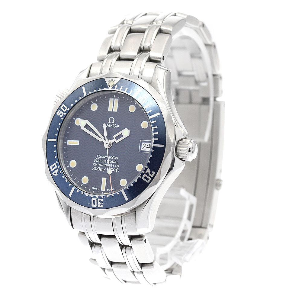 OMEGA Seamaster300 2551.80 Date Navy Dial Automatic Boy's Watch_935178