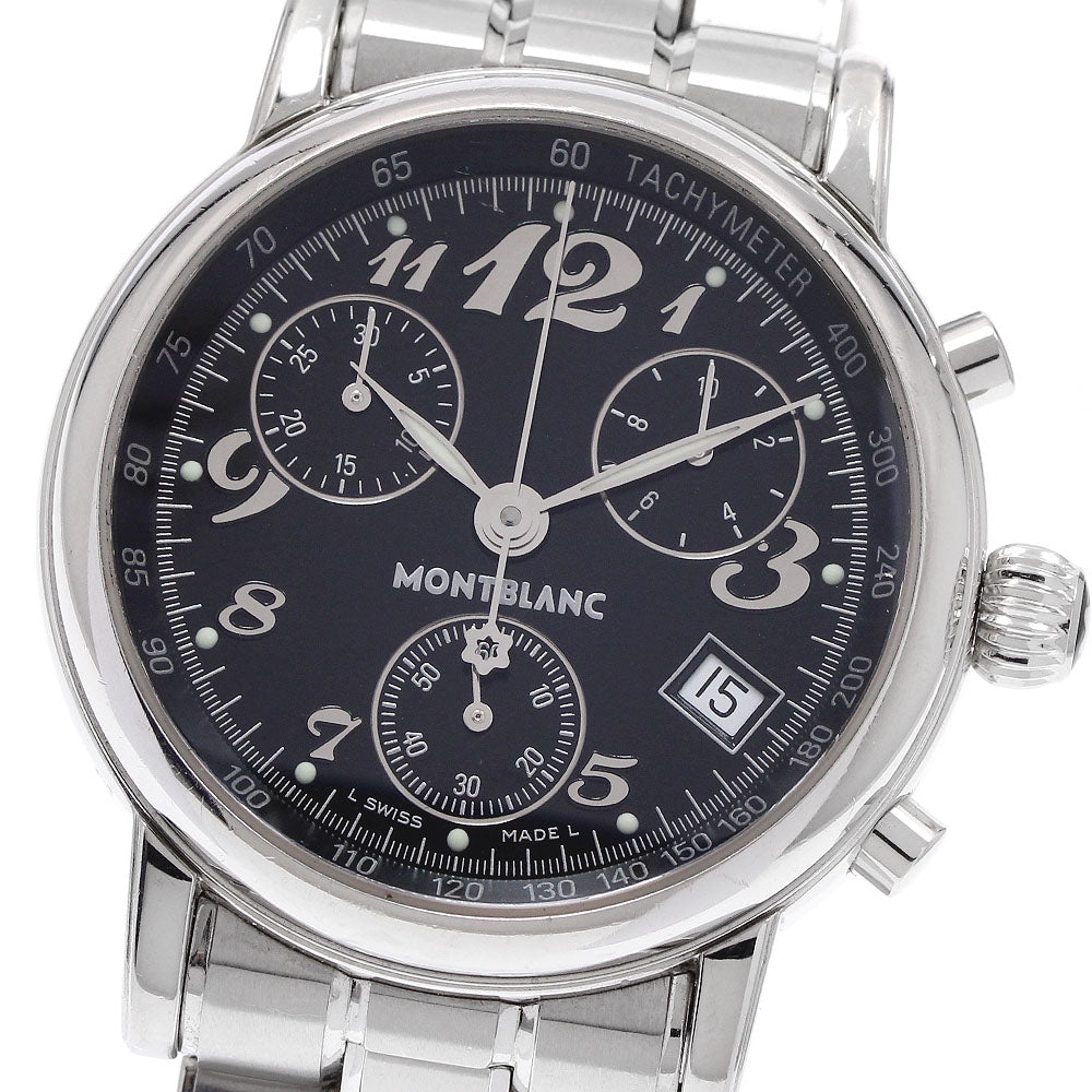 MONTBLANC Meisterstic 7038 Chronograph Date black Dial Quartz Men's Watch_935179