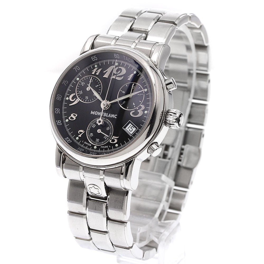 MONTBLANC Meisterstic 7038 Chronograph Date black Dial Quartz Men's Watch_935179