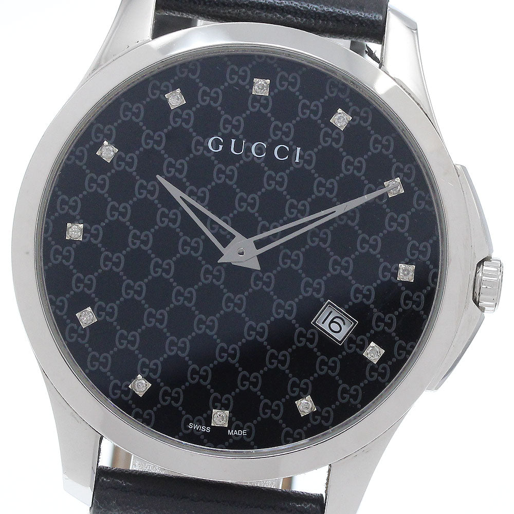 GUCCI G timeless 126.3/YA126305 Date black Dial Quartz Men's Watch_935192