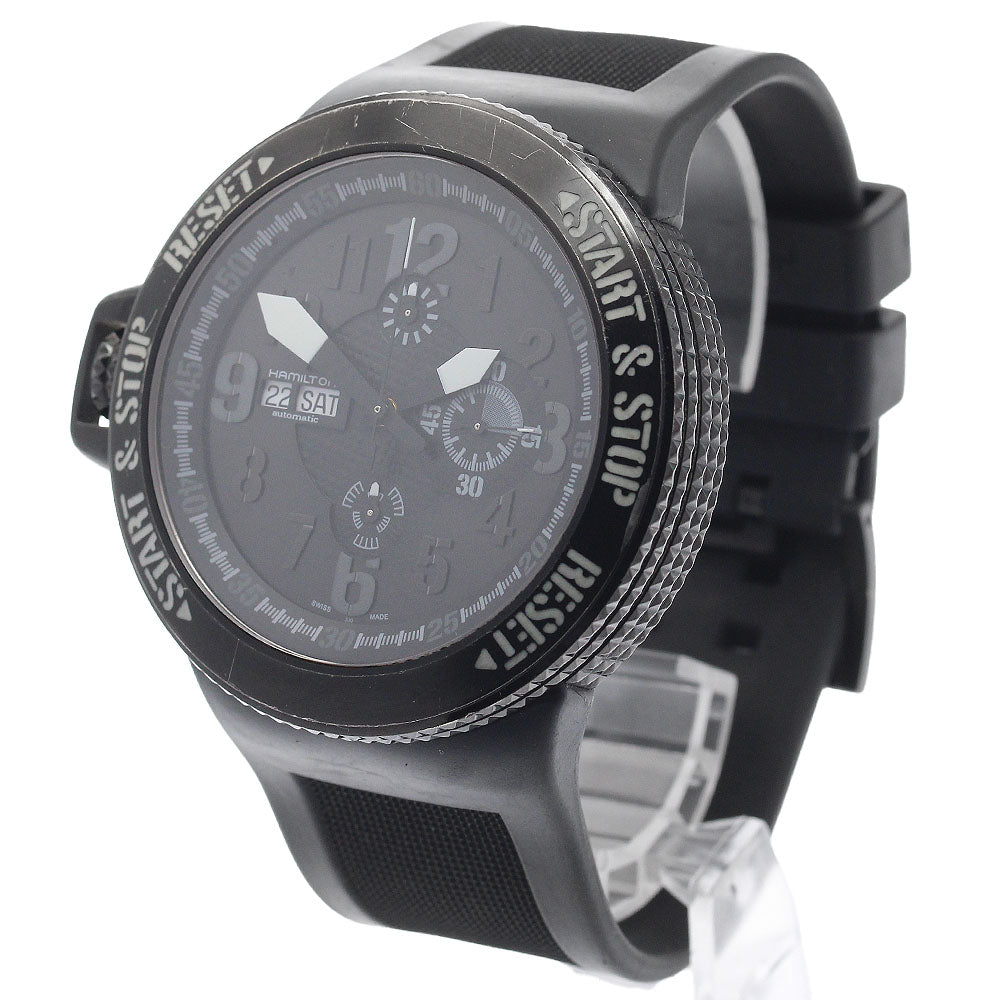 HAMILTON Khaki base jump H797860 Chronograph black Dial Automatic Men's_935195