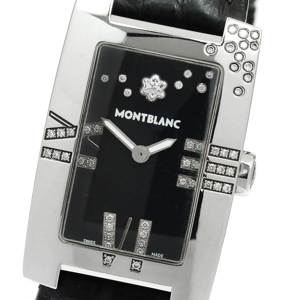 MONTBLANC profile 101558 Diamond black Dial Quartz Ladies Watch_935196