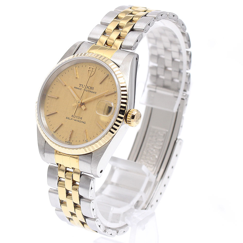 TUDOR Prince Oyster Date 72033 YG bezel Gold Dial Automatic Boy's Watch_935205