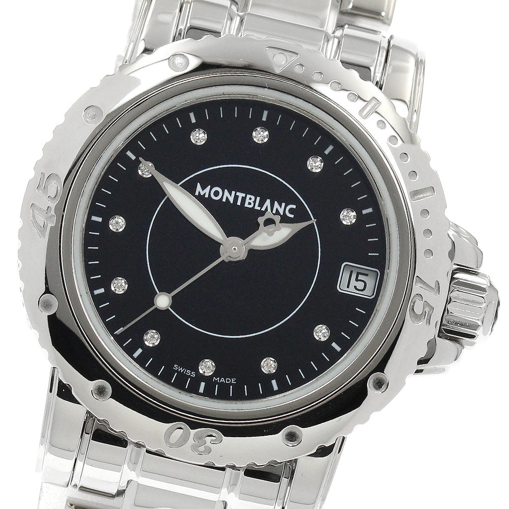 MONTBLANC Sports 102364 Date 11P diamond black Dial Quartz Ladies Watch_935219