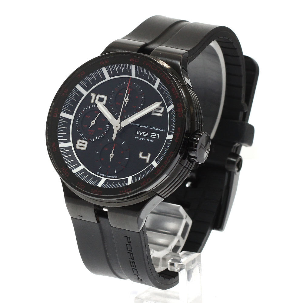 Porsche Design Flat six P6360.43 Chronograph day date black Dial Automatic Men's Watch_935220