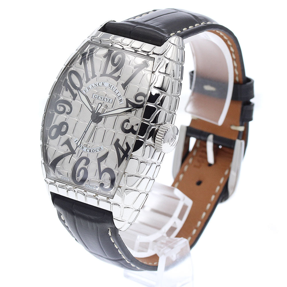 FRANCK MULLER Tonneau Curvex Iron Croc 8880SCIRONCRO Silver Dial Automatic Men's Watch_935243