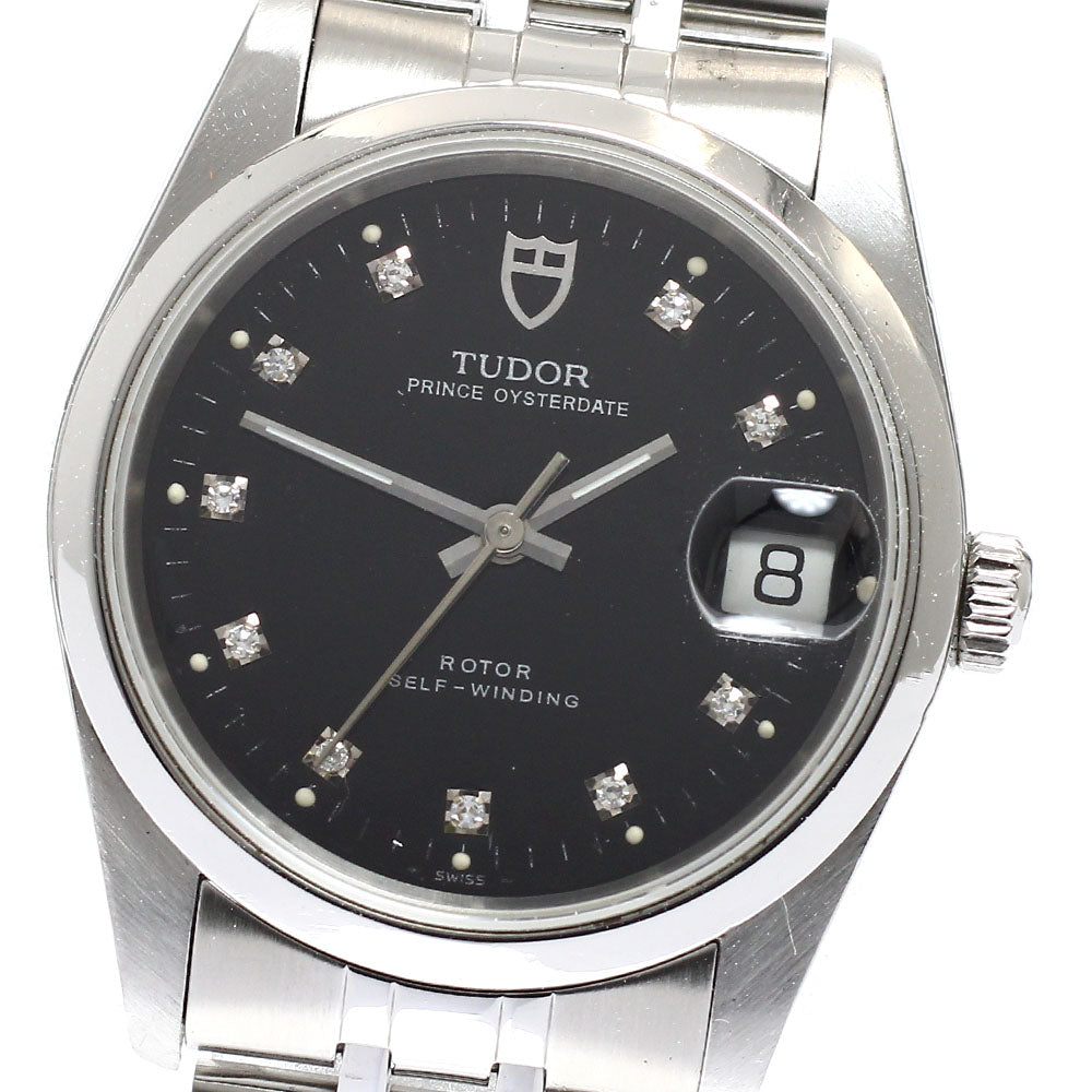 TUDOR Prince Oyster Date 74000N 10P diamond Automatic Boy's Watch_935247