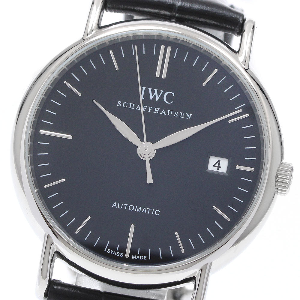 IWC SCHAFFHAUSEN Portofino IW356305 Date black Dial Automatic Men's Watch_935249