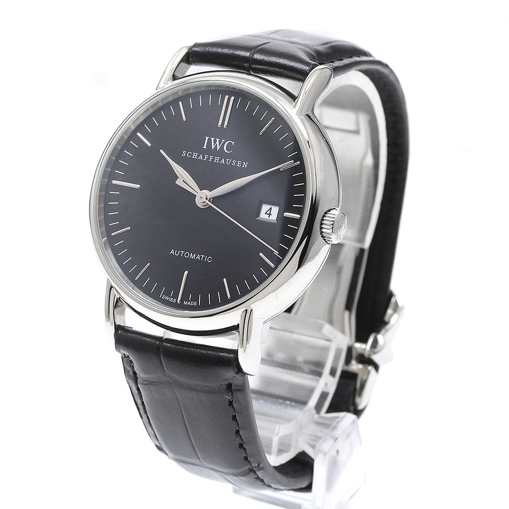 IWC SCHAFFHAUSEN Portofino IW356305 Date black Dial Automatic Men's Watch_935249