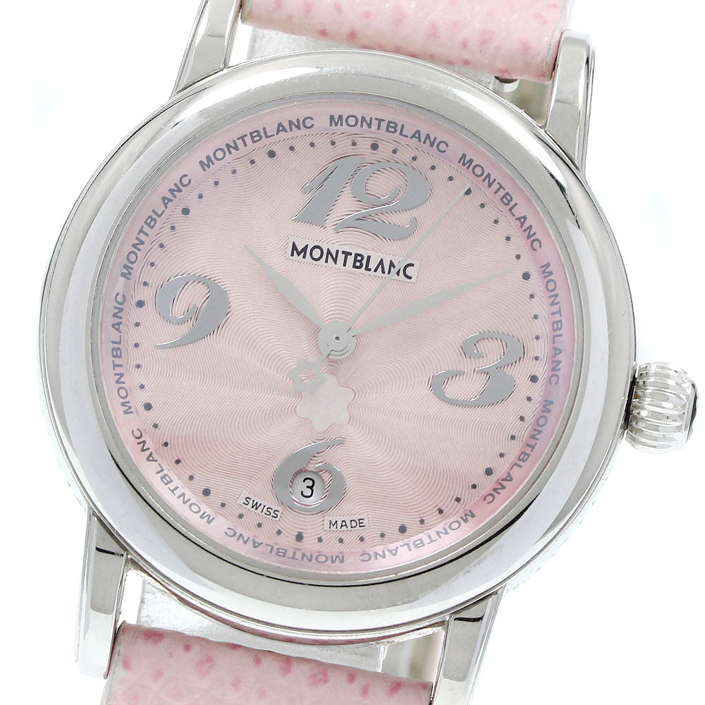 MONTBLANC Meisterstic 7079 Date pink Dial Quartz Ladies Watch_935260
