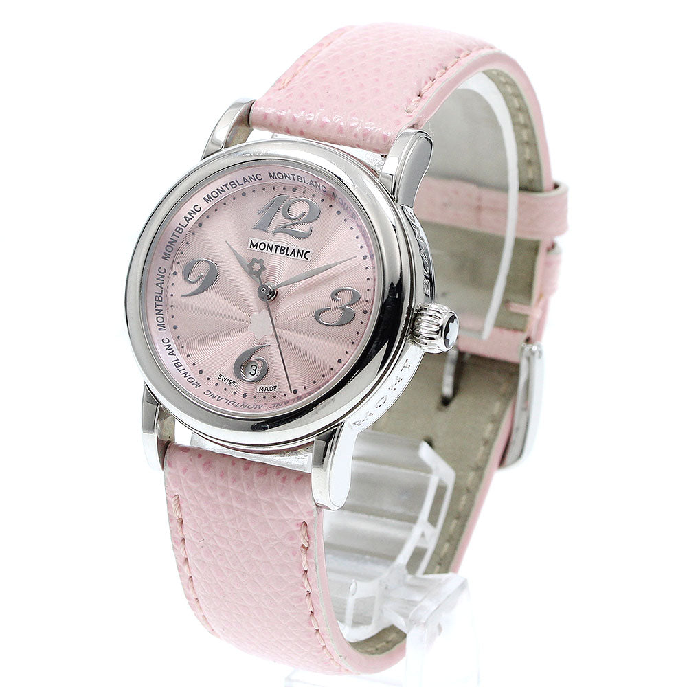 MONTBLANC Meisterstic 7079 Date pink Dial Quartz Ladies Watch_935260