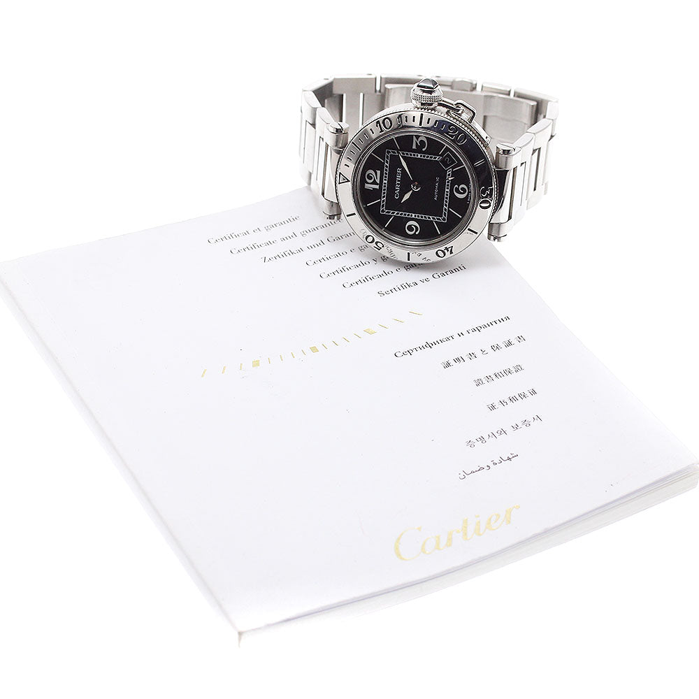 CARTIER Pacha Sea timer W31077M7 Date black Dial Automatic Men's Watch_935268