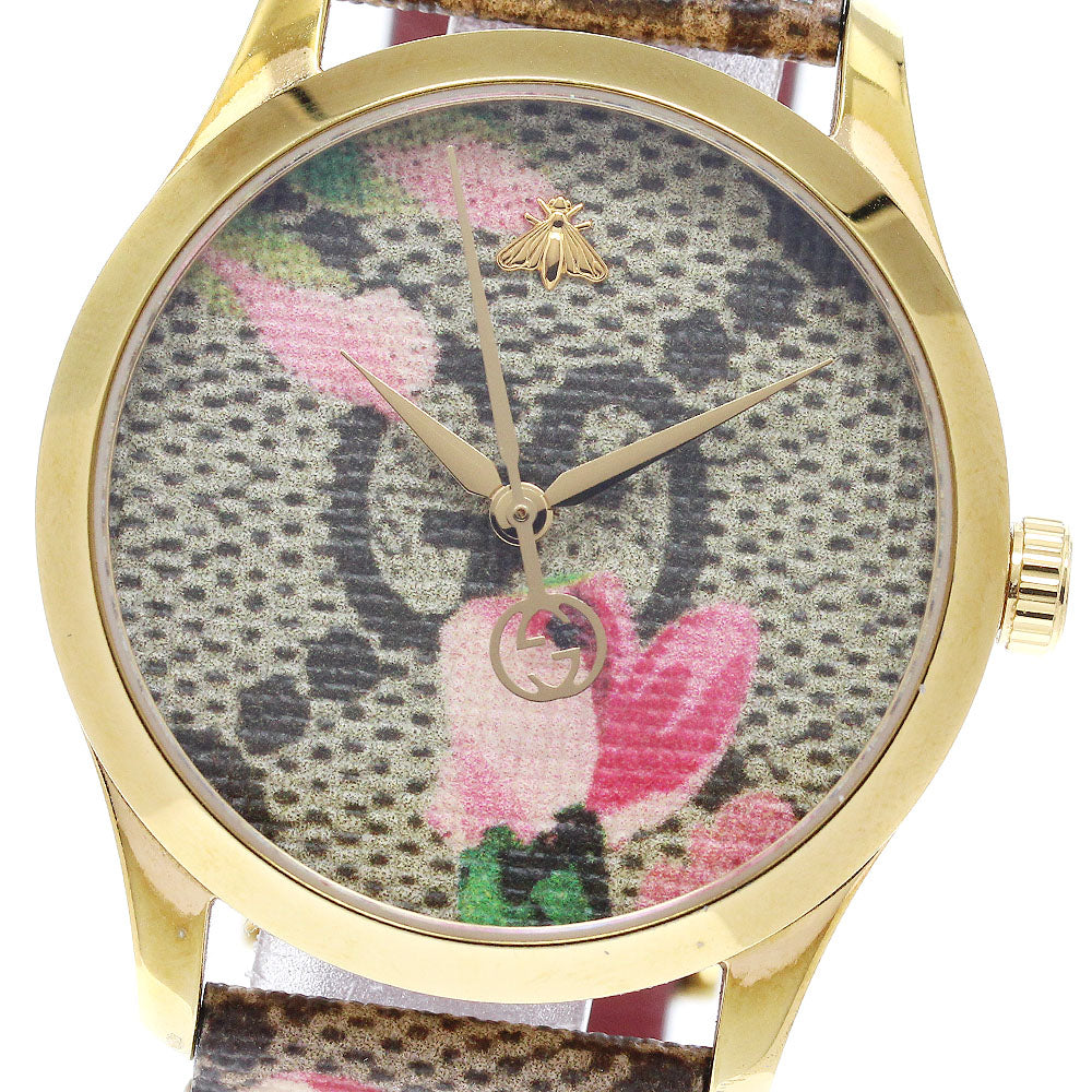 GUCCI G timeless pink flower 126.4/YA1264038A Quartz Boy's Watch_935290