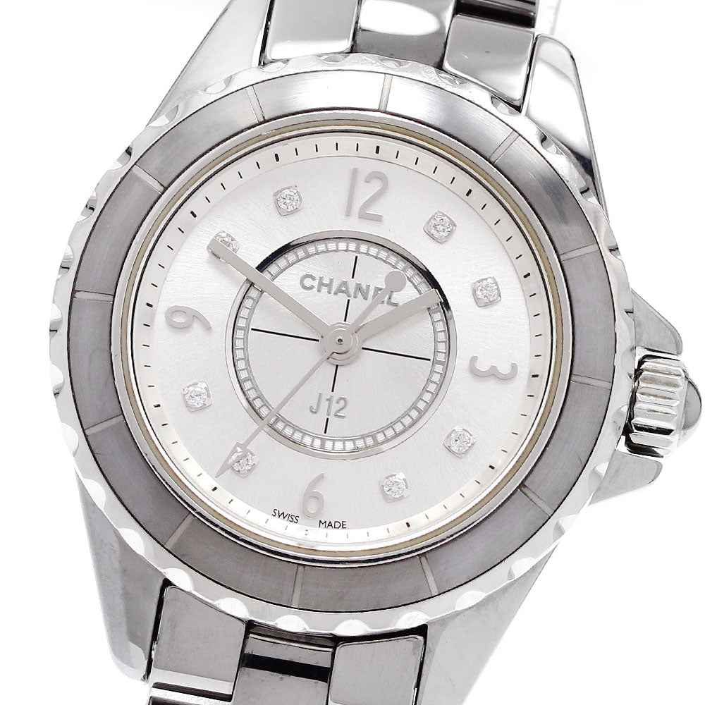 CHANEL J12 Chromatic H3401 8P diamond Silver Dial Quartz Ladies Watch_935291