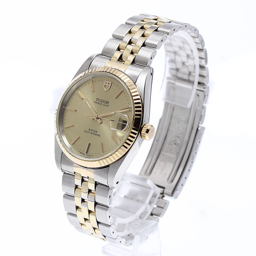 TUDOR Prince Date 74033 YG bezel gold Dial Automatic Men's Watch_935318