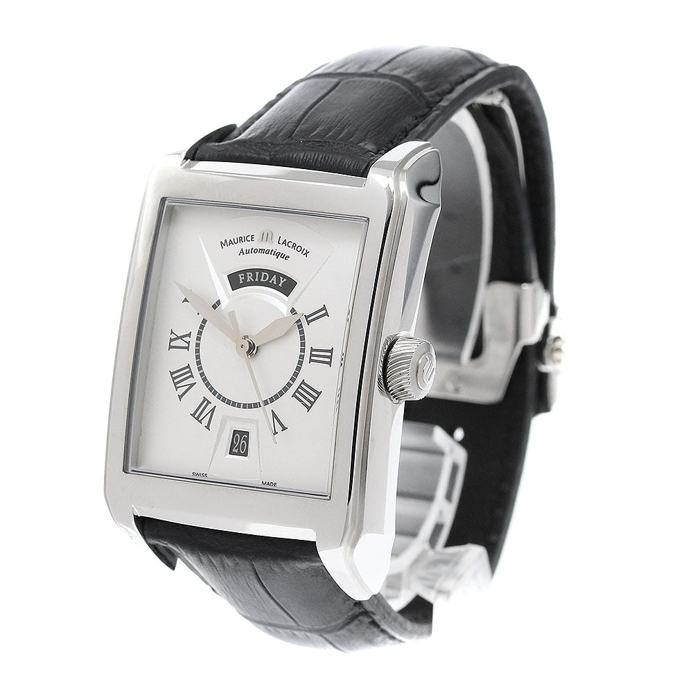 MAURICE LACROIX Pontos Rectangular PT6137-SS001-11E Day date Silver Dial Automatic Men's Watch_935351