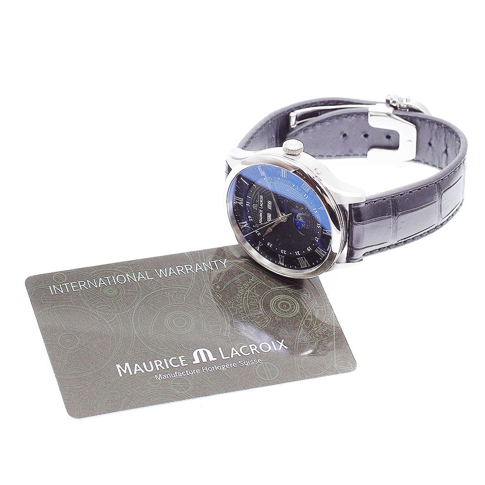 MAURICE LACROIX Masterpiece Tradition MP6607-SS001-310 Triple calendar moon phase black Dial Automatic Men's Watch_935352